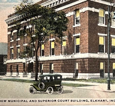 Municipal And Superior Court Building Elkhart Indiana Vintage