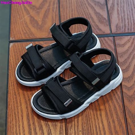 Haochengjiade 2018 Wholesale Boys Nubuck Leather Sandals Fashion Kids