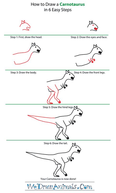 How to Draw a Carnotaurus