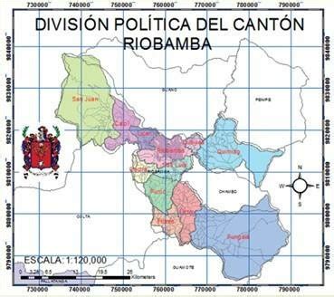 División política del Cantón Riobamba Fuente PDOT Riobamba 2015