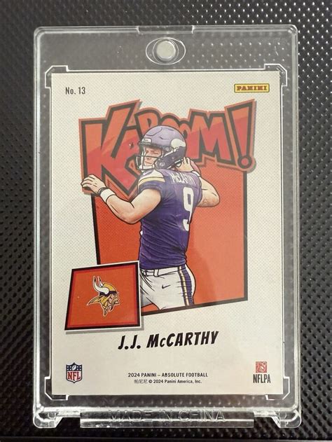 JJ McCarthy Rookie Kaboom 2024 Panini Absolute Minnesota Vikings QB