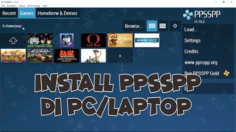 Cara Install Ppsspp Di Pc Laptop Youtube