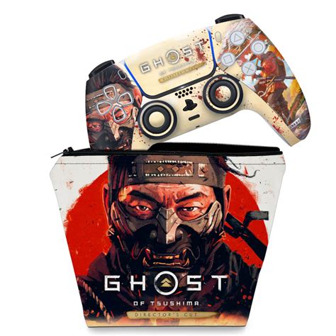 Kit Capa Case E Skin Ps Controle Ghost Of Tsushima Director S Cut