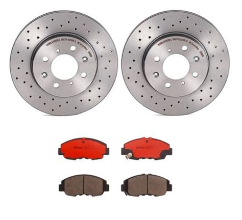 Brembo Front Brake Kit Ceramic Pads Drilled Disc Rotors For Honda Civic