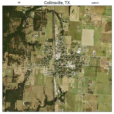 Aerial Photography Map of Collinsville, TX Texas