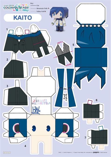 KAITO Print Out Paper Fold In 2024 Paper Doll Template Print Kaito