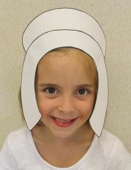 Thanksgiving Pilgrim Girl Sentence Strip Bonnet Hat by Tracy Parker