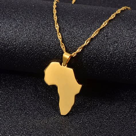 K Gold Plated Africa Map Pendant Necklace Charmed Jewelry Etsy Sweden