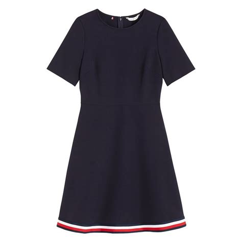 Robe évasée à Manches Courtes Bleu Tommy Hilfiger La Redoute