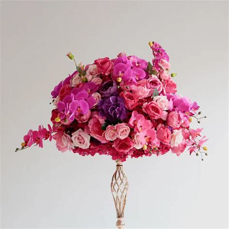 Roseytime Hot Pink Flower Ball Centerpiece Bouquet Table Decoration