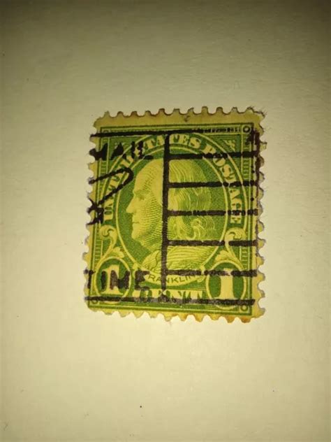 Usa Benjamin Franklin Cent Green Stamp State Postage Stamp