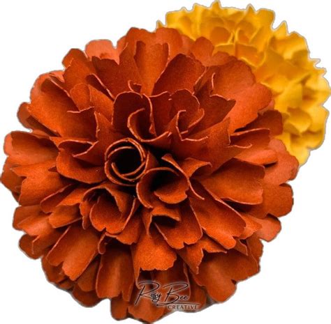 Mari Marigold Paper Flower Tutorial Paper Flower Svg Png Dxf Flower