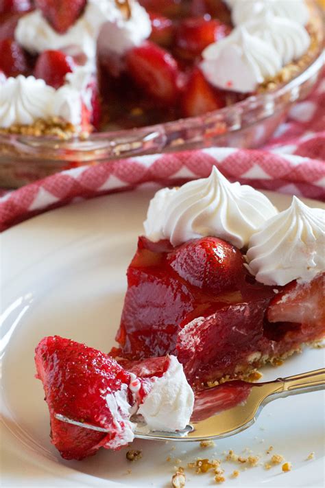 Pretzel Crust Strawberry Pie - What the Forks for Dinner?