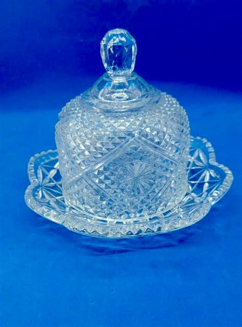 Vintage Clear Crystal Buttercovered Dish By Avon Etsy