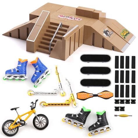 Fingerboard Rampa Zestaw Skatepark Deskorolka Fingerbike Rower Rolki