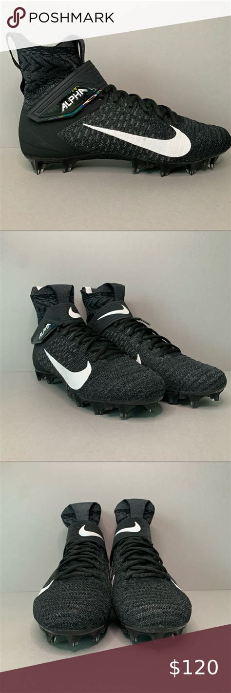 Nike Alpha Menace Elite 2 Flyknit Size 10 5 Black Football Cleat AO3374