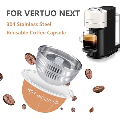 For Nespresso Vertuo Next Stainless Steel Reusable Capsule Vertuoline Refillable Coffee Filter