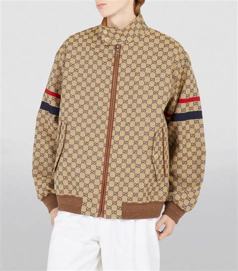 Mens Gucci Brown Gg Jacquard Jacket Harrods Uk