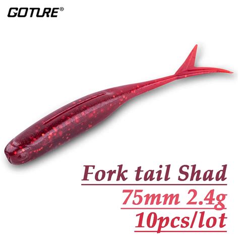 Goture P S Lote Garfo Cauda Suave Isca De Pesca Flex Vel Wobblers