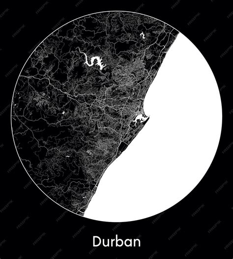 Premium Vector | City Map Africa South Africa Durban vector illustration