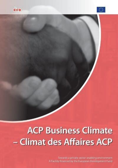 Climat Des Affaires ACP ACP Business Climate