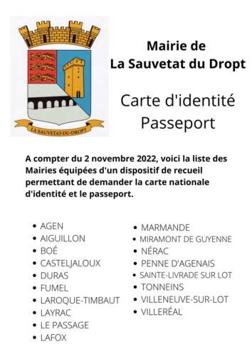 Info Mairie Où faire la demande de carte didentité et de passeport