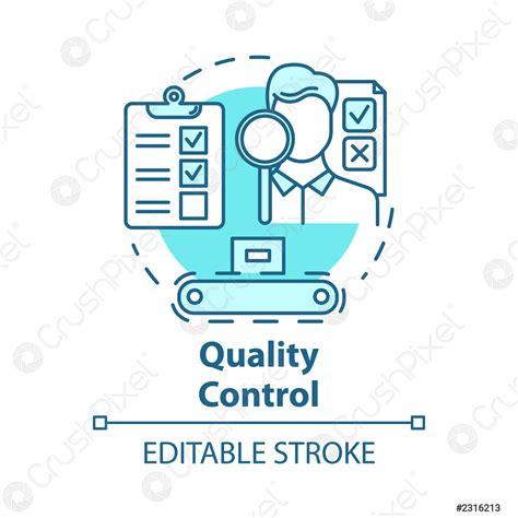 Quality Control Concept Icon Characteristics Monitoring Check Product