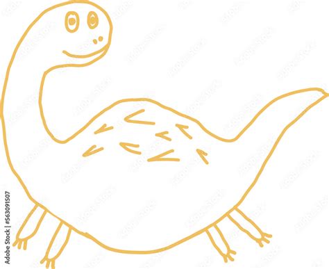 Dinosaur drawing cartoon illustration. Stock Illustration | Adobe Stock