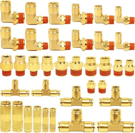 Amazon 36 PCS Brass DOT Air Brake Line Fitting Assortment Kit 1 4