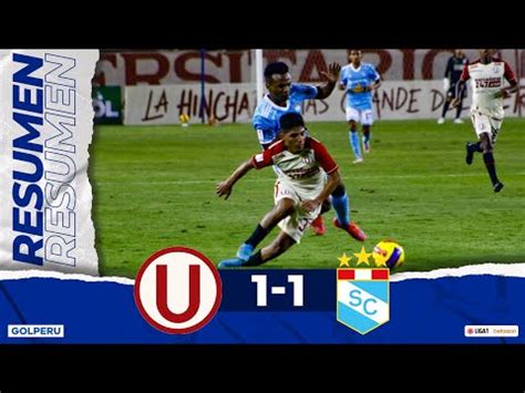 VIDEO Universitario vs Sporting Cristal Universitario igualó 1 1 con