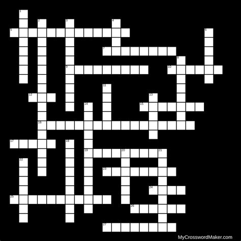 Chemistry Vocabulary Crossword Puzzle