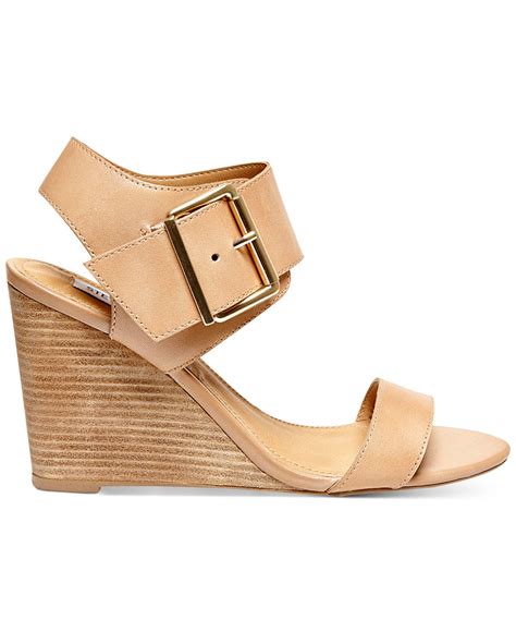 Steve Madden Womens Winston Wedge Sandals In Beige Natural Save 11