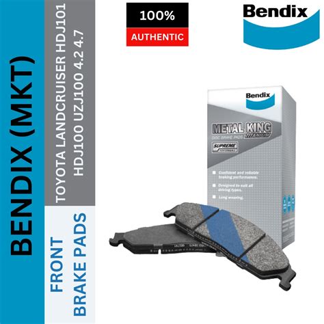 Bendix Metal King Titanium Front Brake Pad Toyota Landcruiser Hdj101