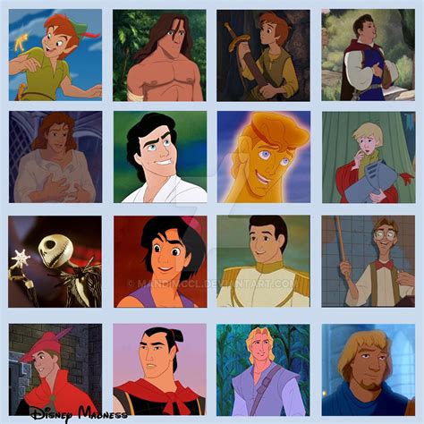 Disney Male Leads by Mandimccl on DeviantArt