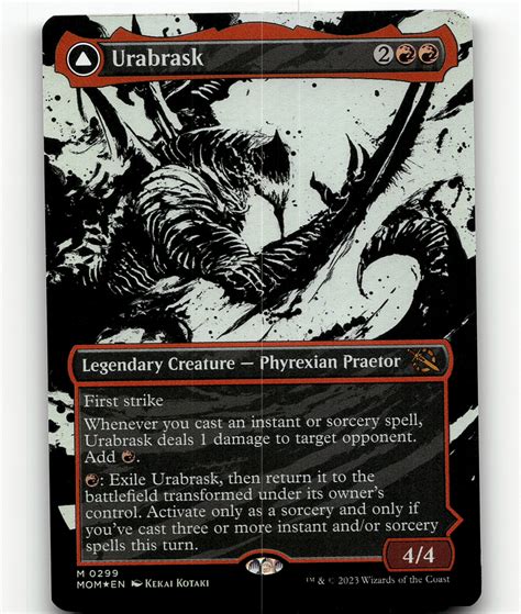 Foil Mtg Urabrask Showcase March Of The Machine Mythic Ebay