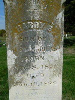 Harry S Johns 1871 1888 Find A Grave Memorial