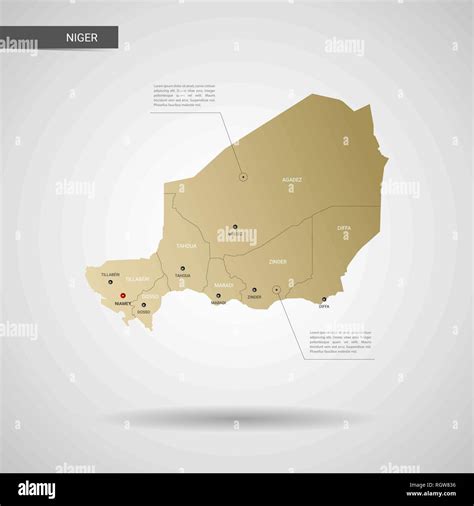 Vector Estilizados N Ger Mapa Infograf A D Oro Ilustraci N Mapa Con