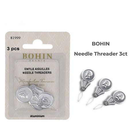 3ct Bohin Needle Threader Floss Threader Yarn Threader Notions