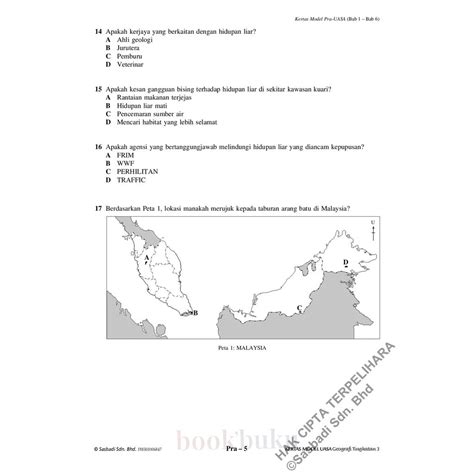 Kertas Model Uasa Kssm Geografi Tingkatan 3 Edisi Semakan Cziplee