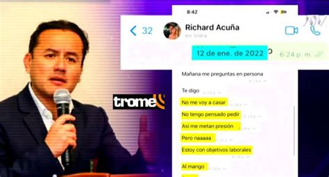 Richard Acuña el día que negaba posibilidad de contraer matrimonio