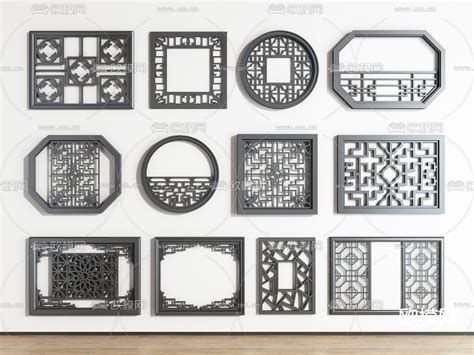 新中式窗花 窗格 窗户 镂花窗su模型下载id12265380sketchup模型下载 欧模网