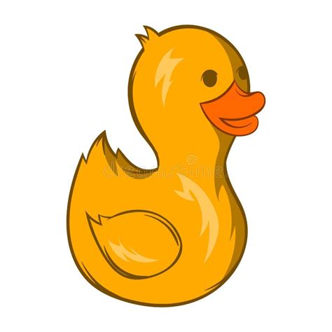 Pato Amarelo Dos Desenhos Animados Ilustrações Vetores E Clipart De