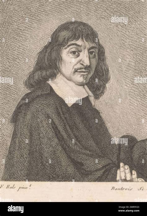 Portrait of René Descartes print maker Philibert Boutrois after