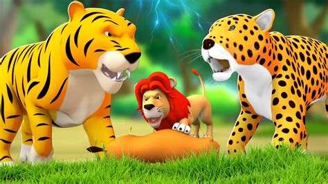 বাঘ এবং চিতার লড়াই Tiger And Cheetahs Fight 3d Animated Bangla