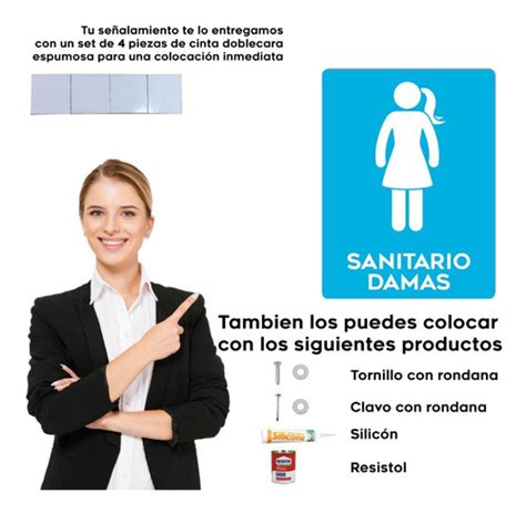 Señalamiento Letrero Sanitarios Damas 30x40 Meses sin intereses