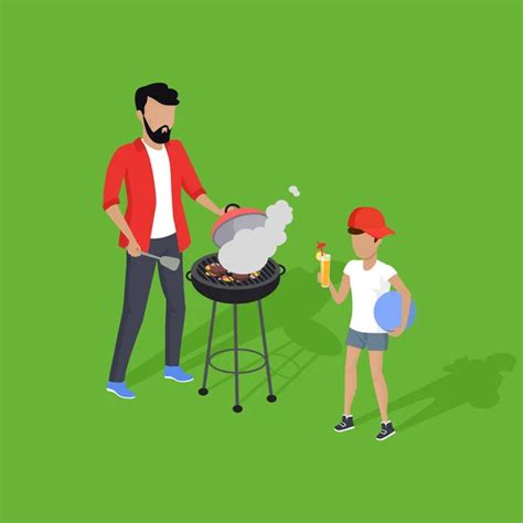 849 Man Grilling Vector Images Depositphotos