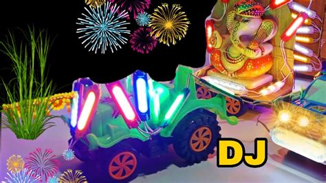 Navratri Durga Murti Big Dj Truck Radha Krishna Dj Light Trolley