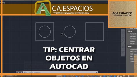 TIPS COMO CENTRAR UN OBJETO EN AUTOCAD YouTube