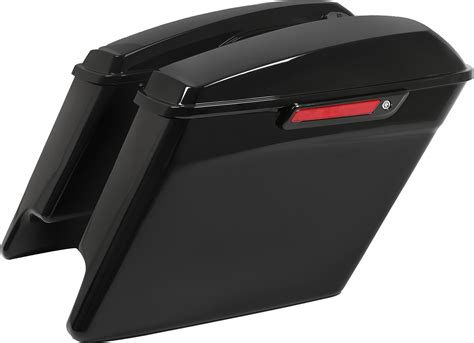 Amazon TCT MOTORPARTS Gloss Black 5 Inch Stretched Saddlebags