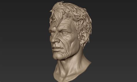 Old Man Head Sculpt 3d Model Cgtrader